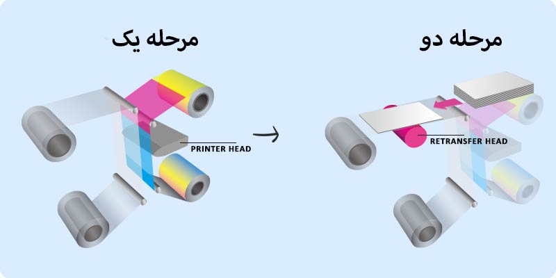 مراحل چاپ کارت با فیلم پرینتر غیر مستقیم