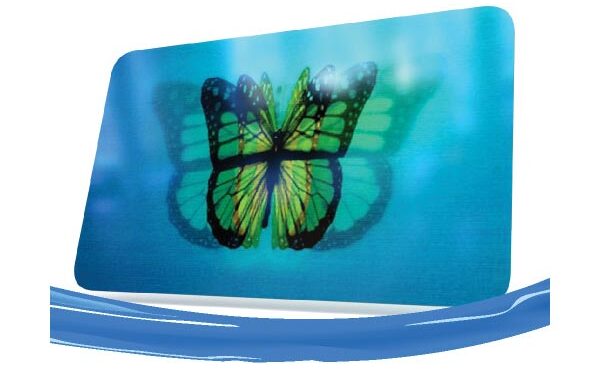 چاپ کارت سه بعدی پروانه pvc