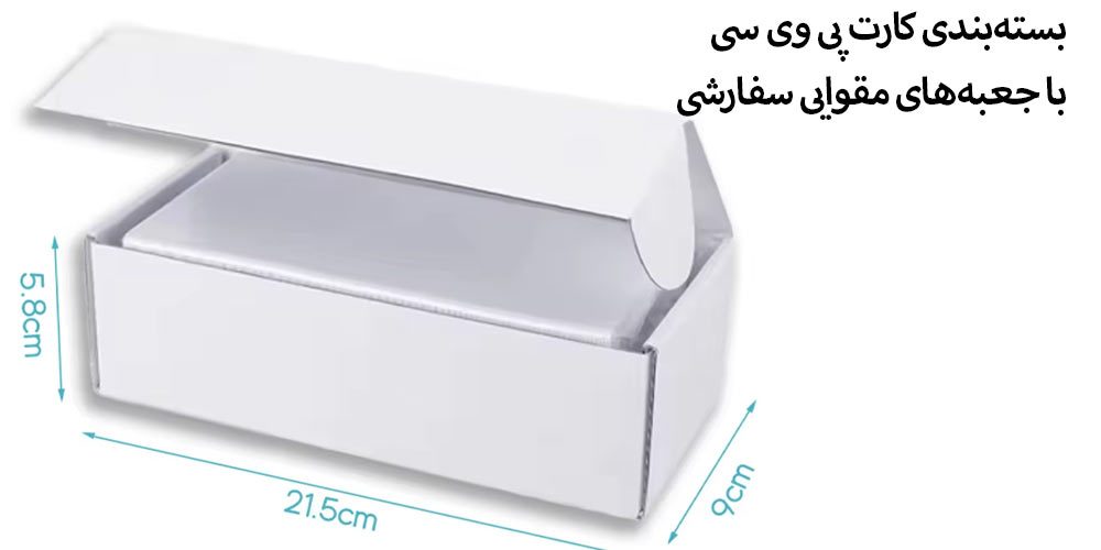 بسته‌بندی کارت pvc با جعبه مقوایی